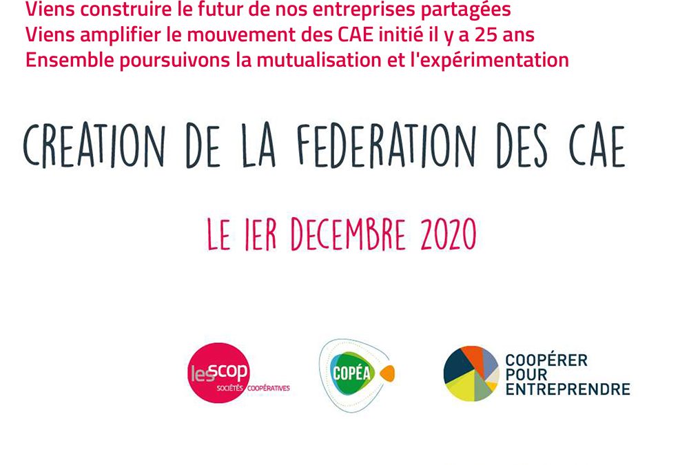 > Le 1er décembre 2020, la Fédération des Coopératives d’Activités et d’Emploi est née